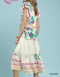 Umgee - Women's Floral Midi Dress