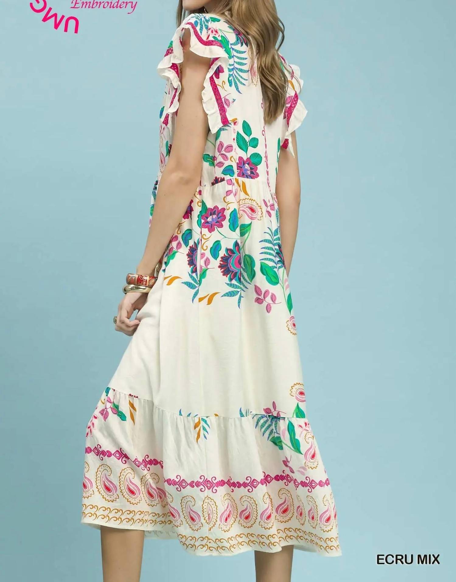 Umgee - Women's Floral Midi Dress