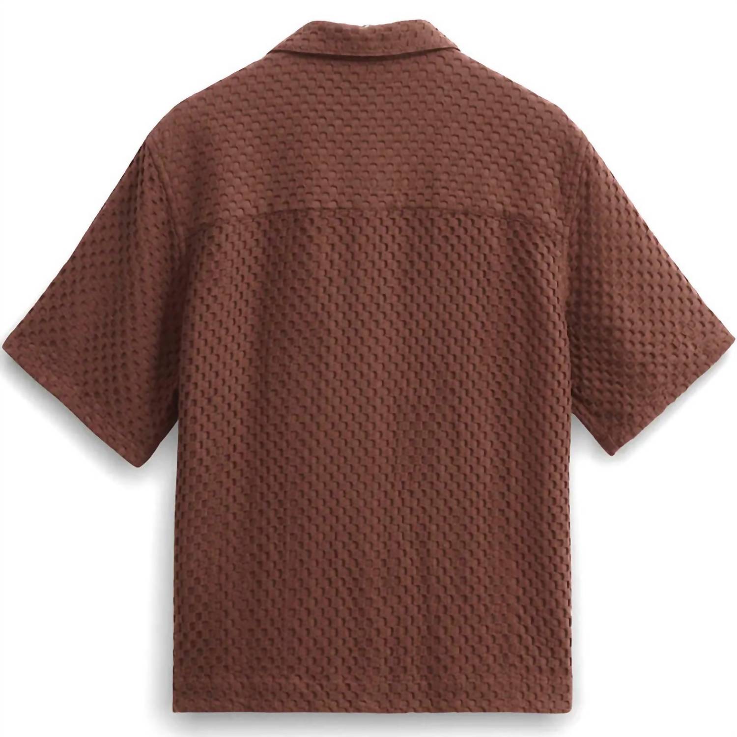 Wax London - Lido Box Dobby Weave Short-sleeve Shirt