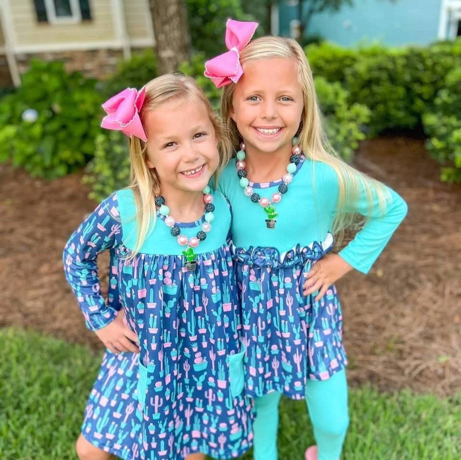 Pete + Lucy - Girls Boho Cactus Dress