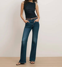 Veronica Beard - Crosbie Mid-rise Slim Wide-leg Jeans