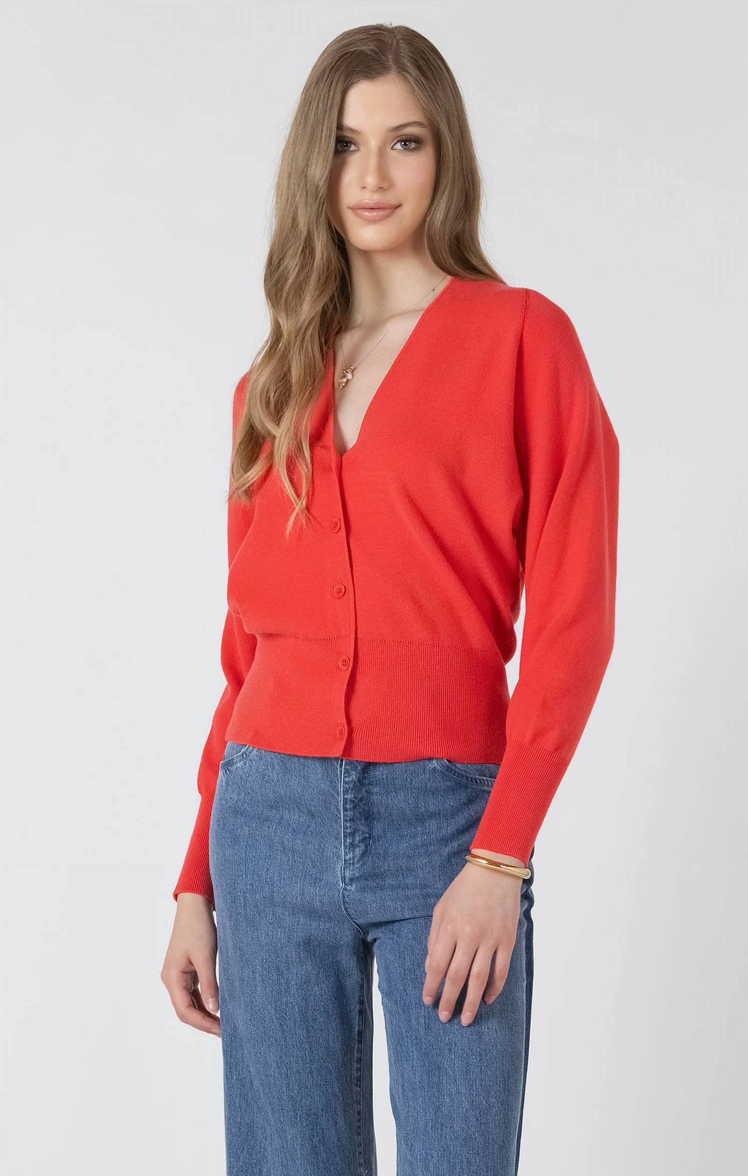 Dex - V-neck Soft Knit Cardigan