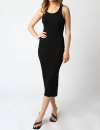 Golden - Jezebel Ribbed Racerback Bodycon Dress