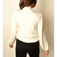 Kld. Signature - Long Sleeve Bubble Necktie Blouse