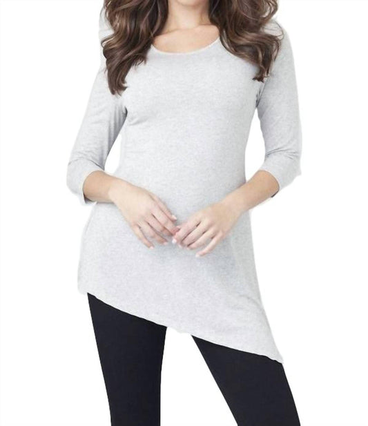 Asymmetrical 3/4 Sleeve Tunic Top