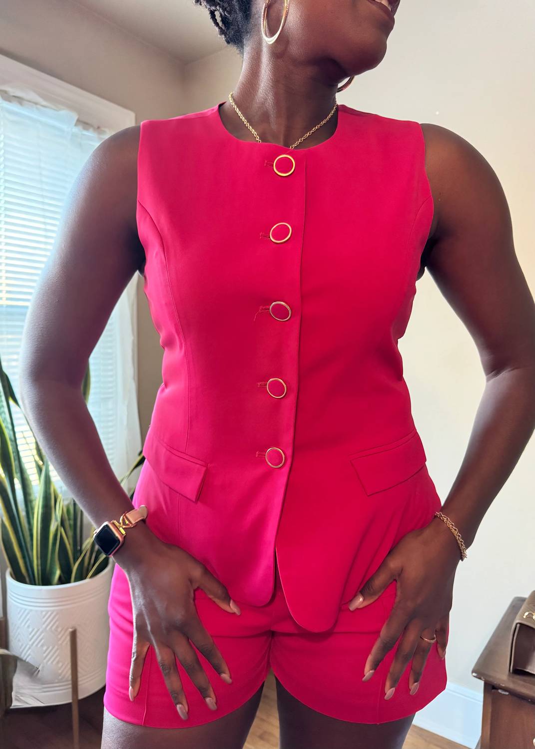 Entro - Lisboa Tailored Button Longline Vest