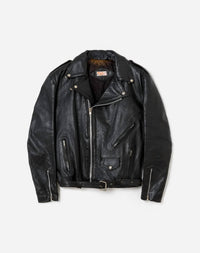 RE/DONE Pre-loved Women's 80s Leather Moto Jacket in black - women's jacket