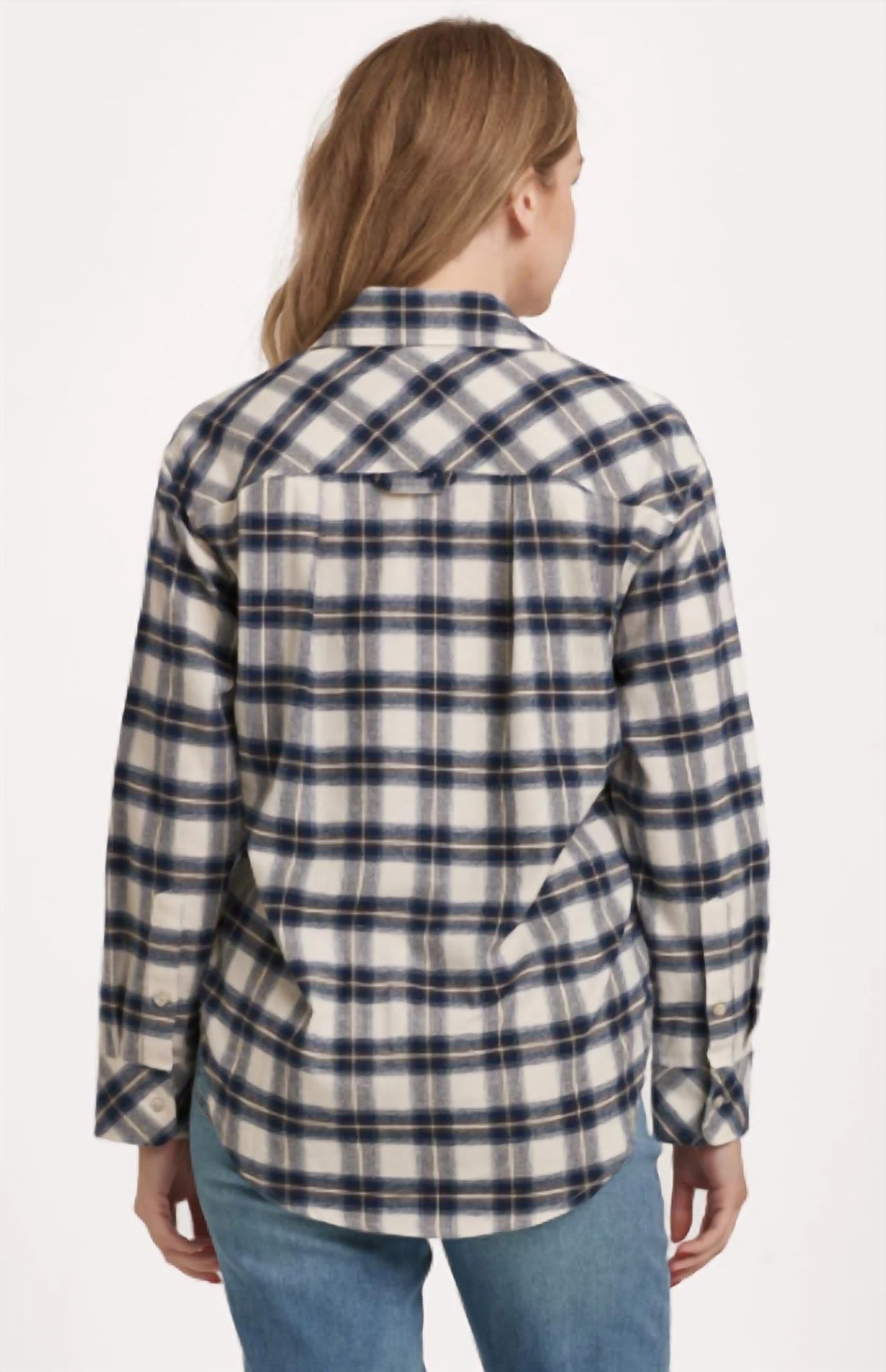 DEAR JOHN DENIM Lola Novelty Shirt in cozy night - women's shirt - alternate view