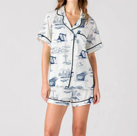 Katie Kime - New Orleans Toile Pajama Short Set