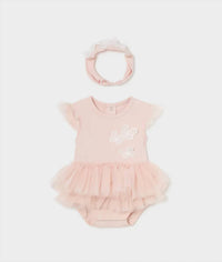 Mayoral - Girl's Two Piece Tutu Onesie With Matching Headband