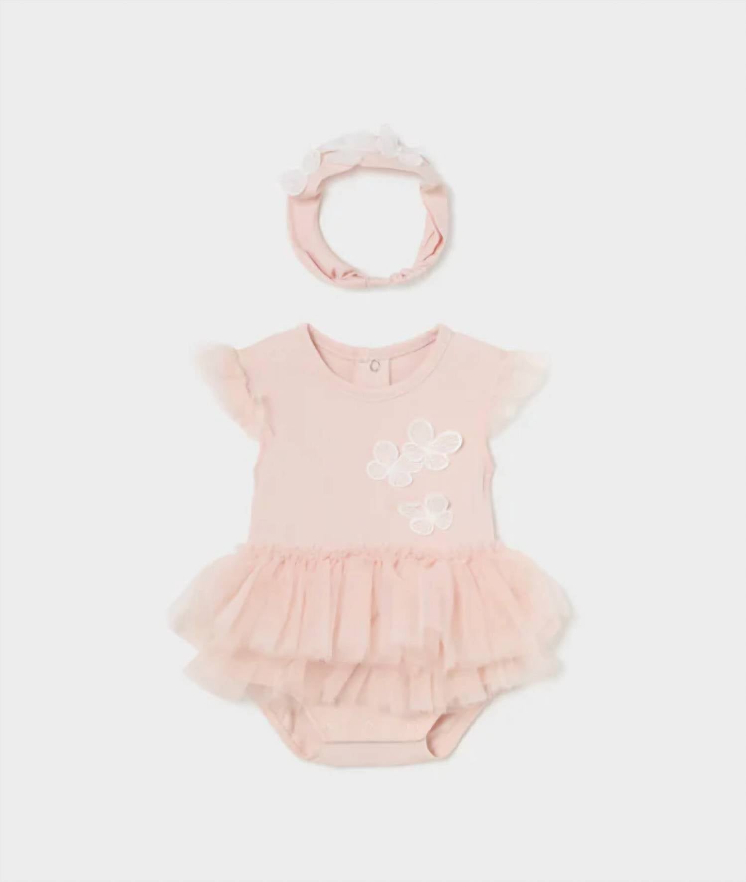 Mayoral - Girl's Two Piece Tutu Onesie With Matching Headband