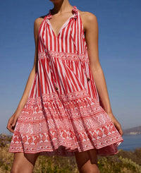 Oliphant - Sleeveless Tiered Mini Dress