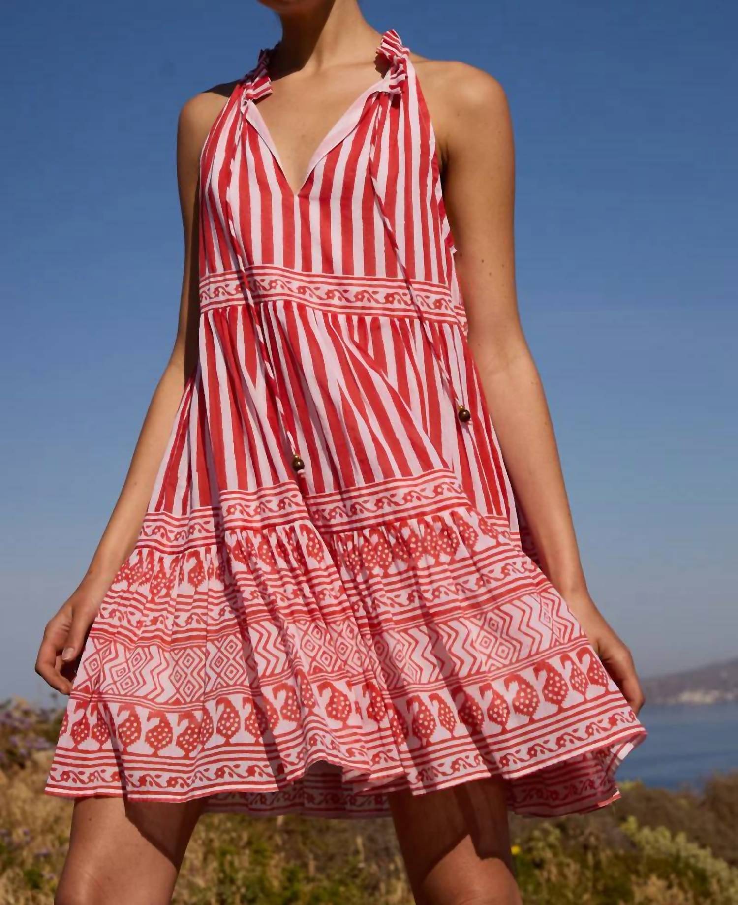 Oliphant - Sleeveless Tiered Mini Dress