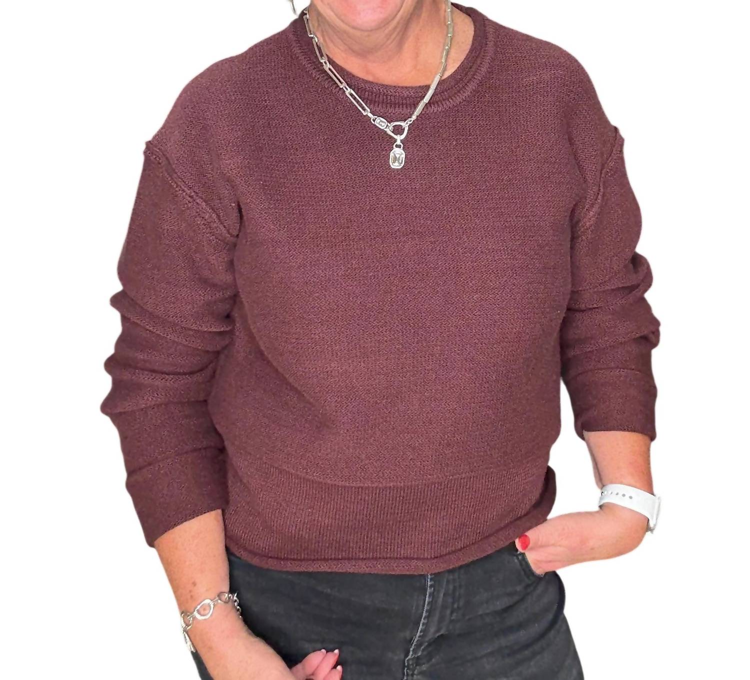 Grade & Gather - Rolled Edge Sweater