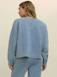 Z Supply - Delphine Knit Denim Sweatshirt