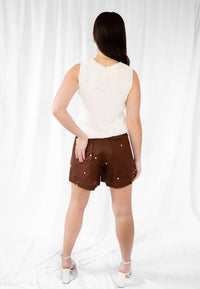 Little Lies - Polka Dot Embroidered Shorts