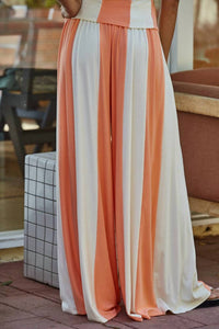 By Together - Knit Striped Wide Leg Pants