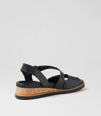 Ziera Women's Vamsy Sandal in black black sole - women's sandal - detail view