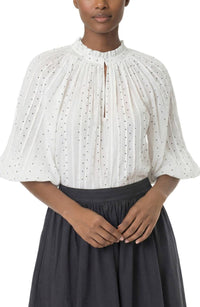Area Stars Women's Maya Top in white - women's long sleeve top