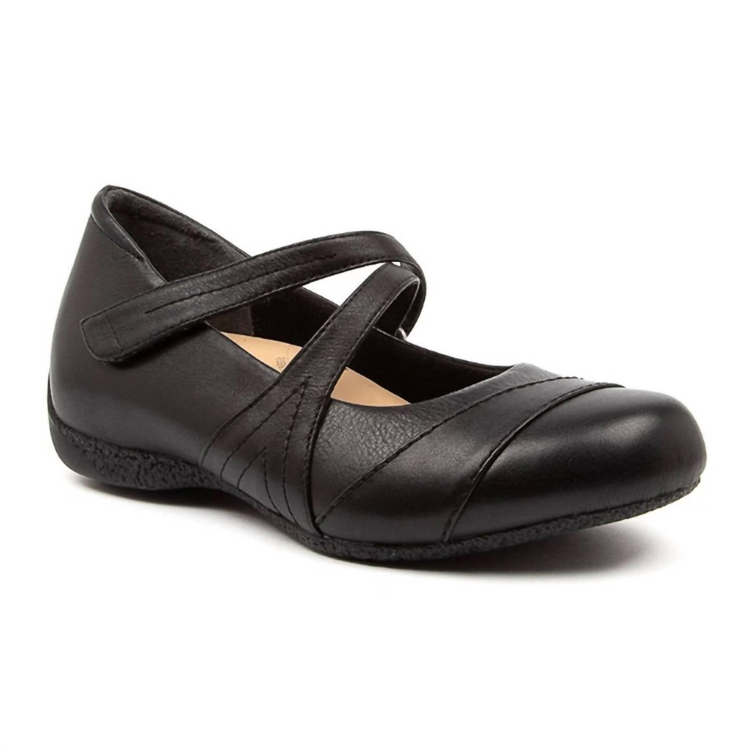 Ziera Women's Xray Mary-jane Flats - Wide in black - women's flats - detail view