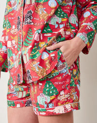 Printfresh - Meowy Christmas Long Sleeve Top & Shorts Set