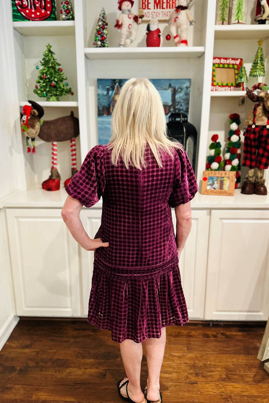 Uncle Frank - BURN OUT VELVET DRESS