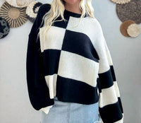 &Merci - Women's Checkmate Cozy Sweater