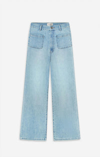Frame - Le Slim Palazzo High-rise Bardot Pocket Jean