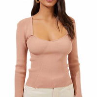 Astr - Rosa Scoop Cutout Sweater
