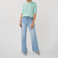 Esqualo - Sivine Sequin Short Sleeve Sweater