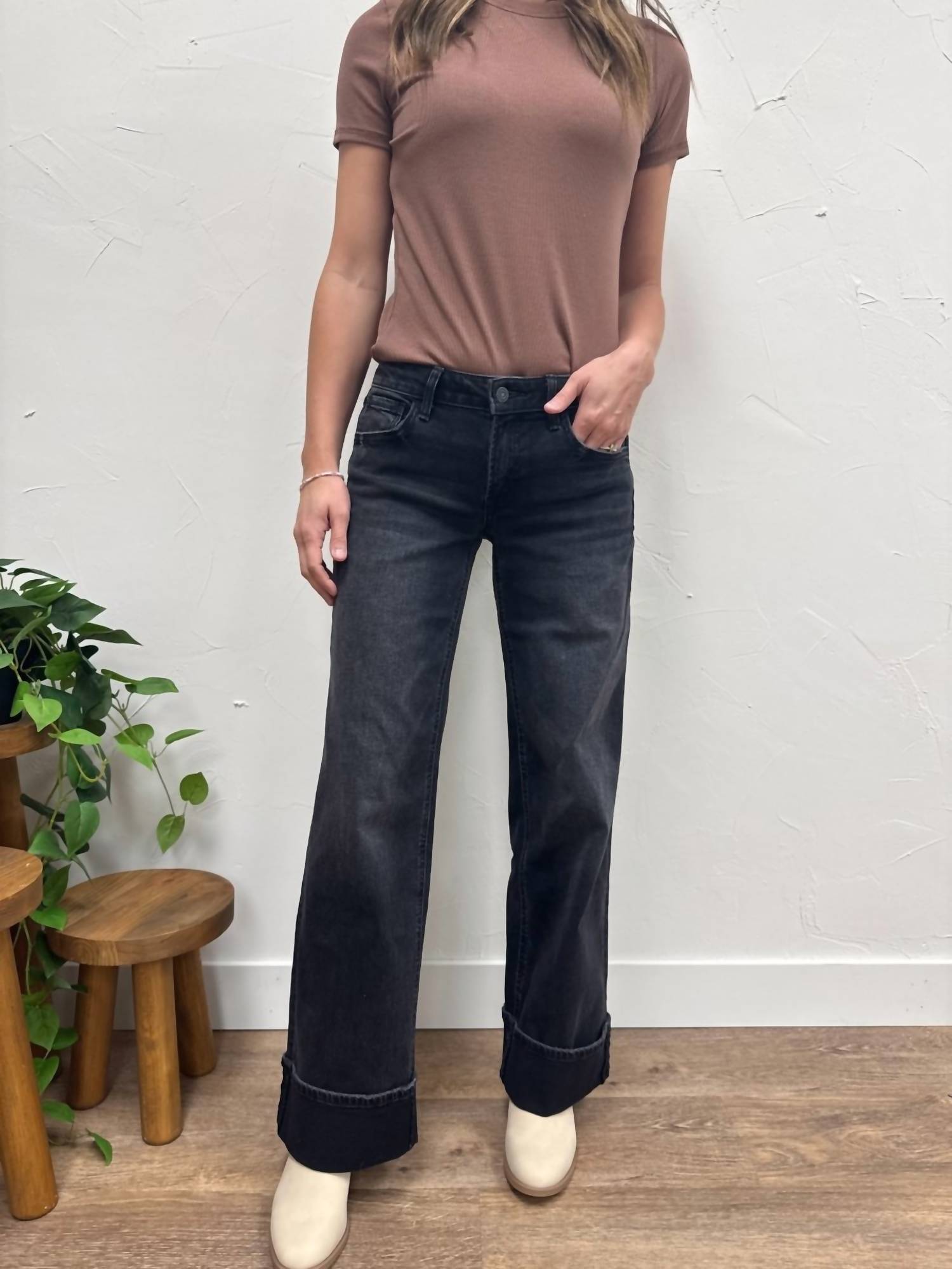 Vervet By Flying Monkey - Low Rise Baggy Wide Leg Jeans