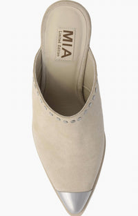 MIA Women's Dixi Heeled Mule in sand - women's shoe - alternate view