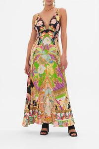 Camilla - Plunge Neck Maxi Dress
