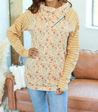 Michelle Mae - Zoey Zip Cowlneck Sweatshirt