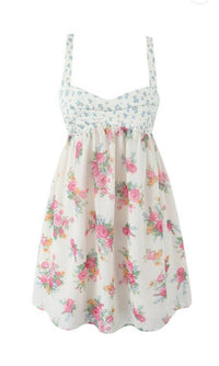 Sundayup - Floral Print Sleeveless Mini Dress