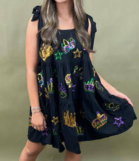 Mardi Gras Creations - Explosion Beads Sequin Mini Dress