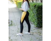 Julia Rose Yasmine Full Length Leggings in yellow panel 1 - women's pants - view 5