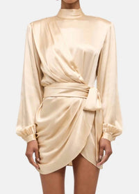 Ronny Kobo - Imara Draped Knot Mini Dress