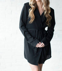 Coalition LA Women's Blazer Wrap Dress in black - women's dress