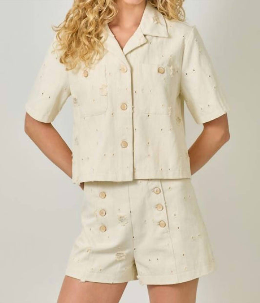 Mystree - Patched Pockets Shirt Jacket