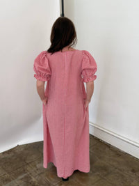 Things Between - Della Gingham Puff Sleeve Maxi Dress