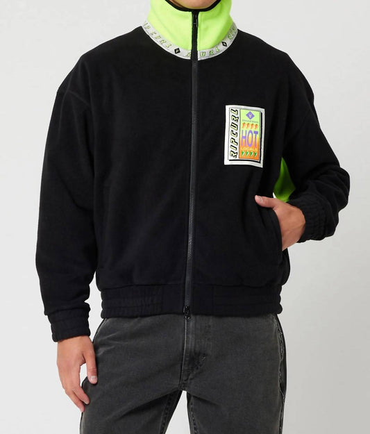 Abrand Jeans - High-neck Collar Fleece Jacket