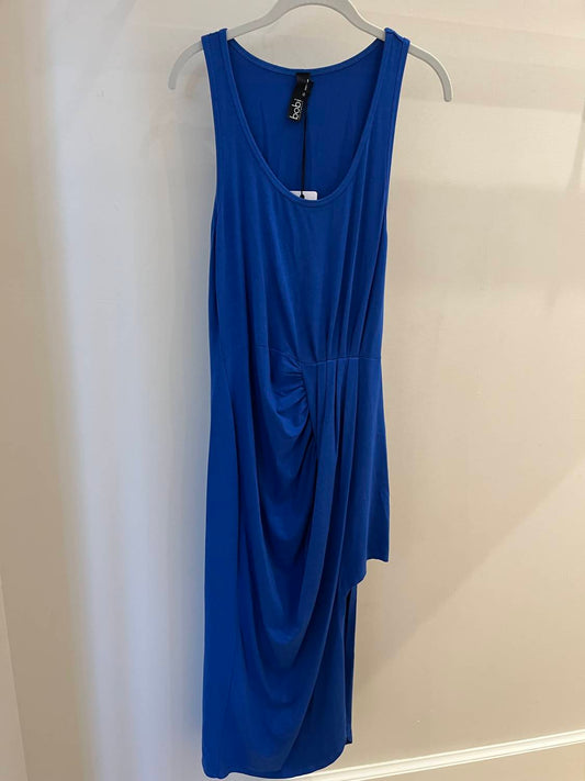 Bobi - Tank Dress w/Pleated Asym Skirt - Cerculean