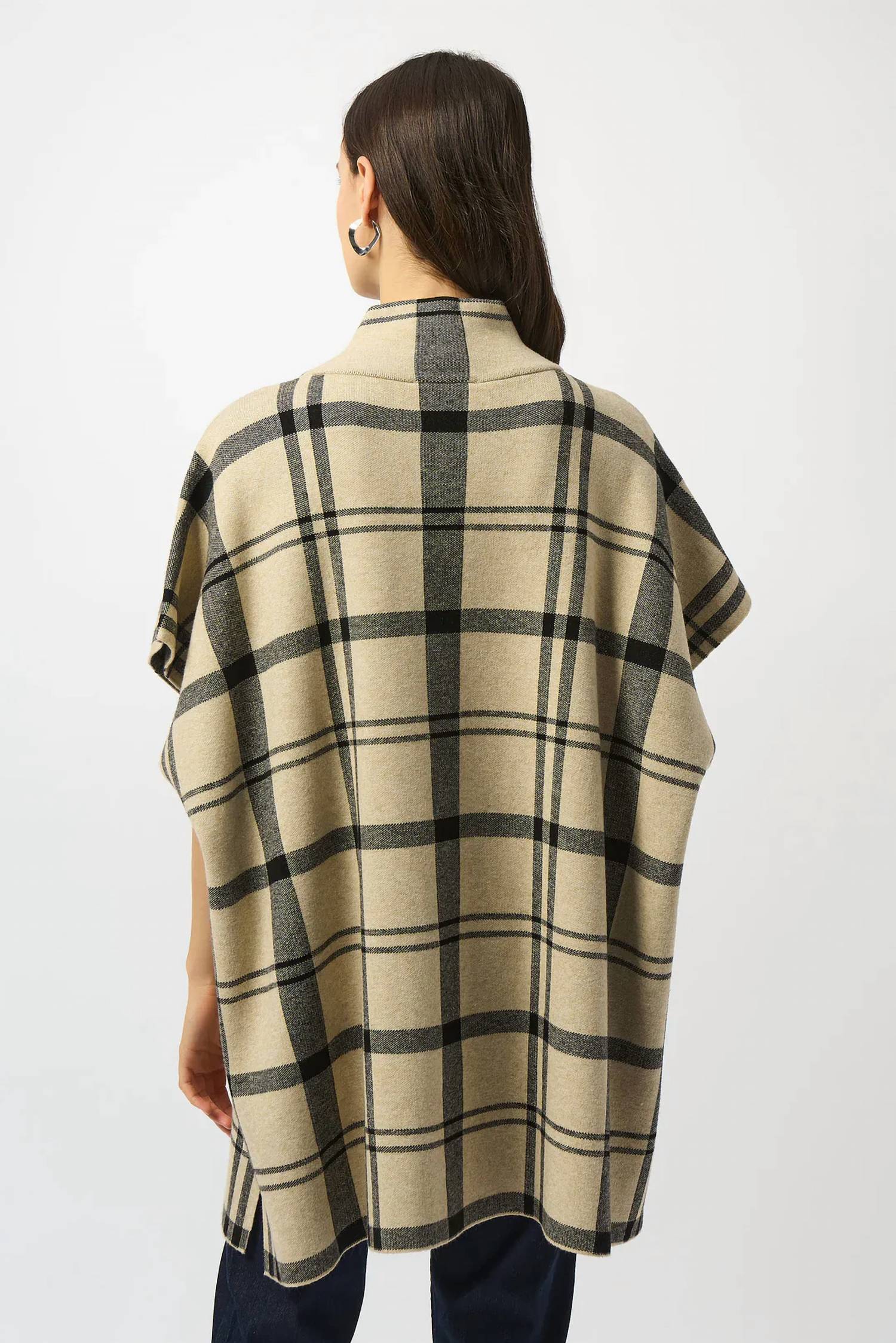 Joseph Ribkoff - Button Front Mock Neck Poncho