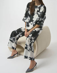 Joseph Ribkoff - Floral Satin Wide Leg Pants