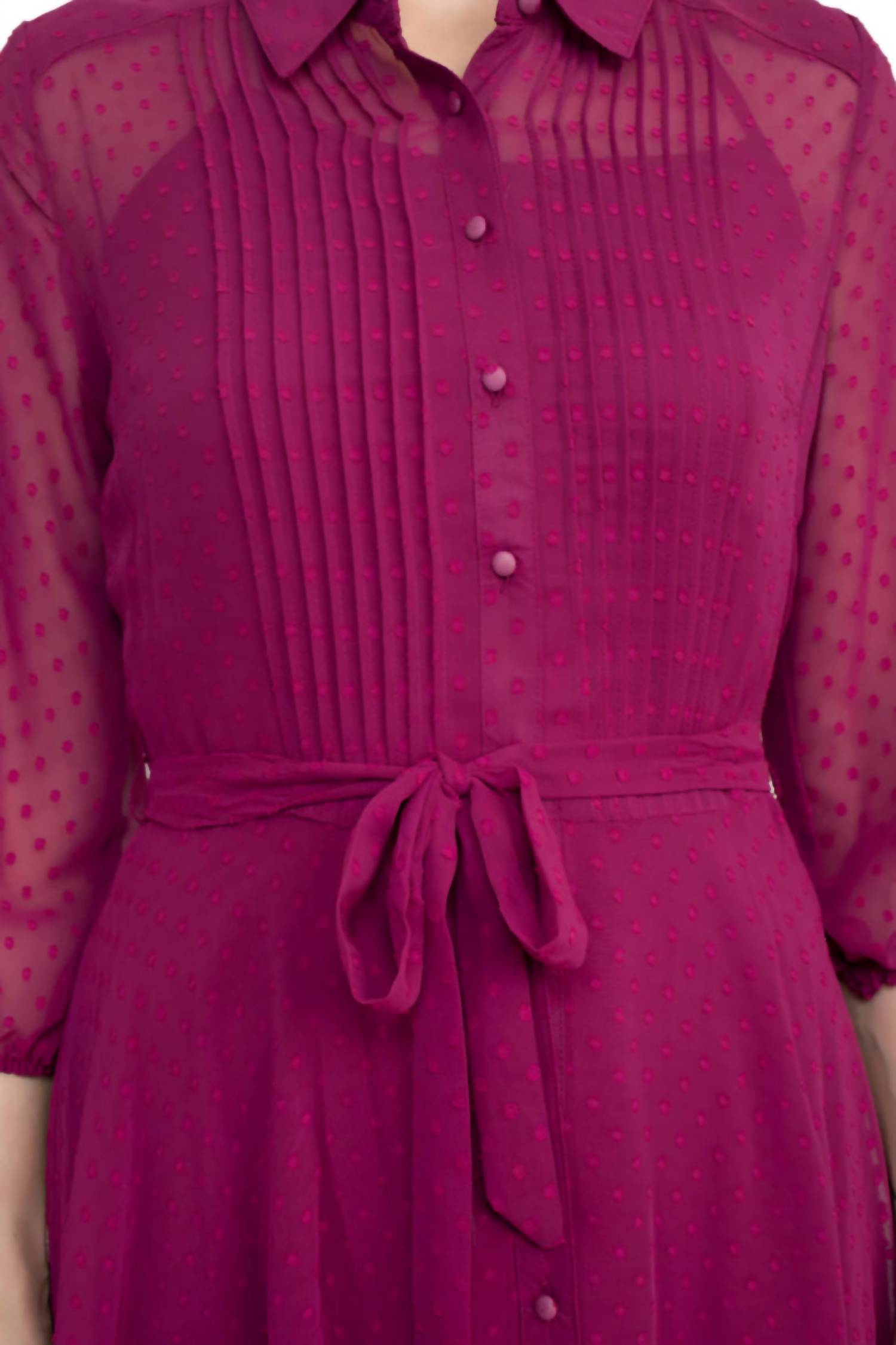 Nanette Lepore - Collared Button Down Chiffon Dress