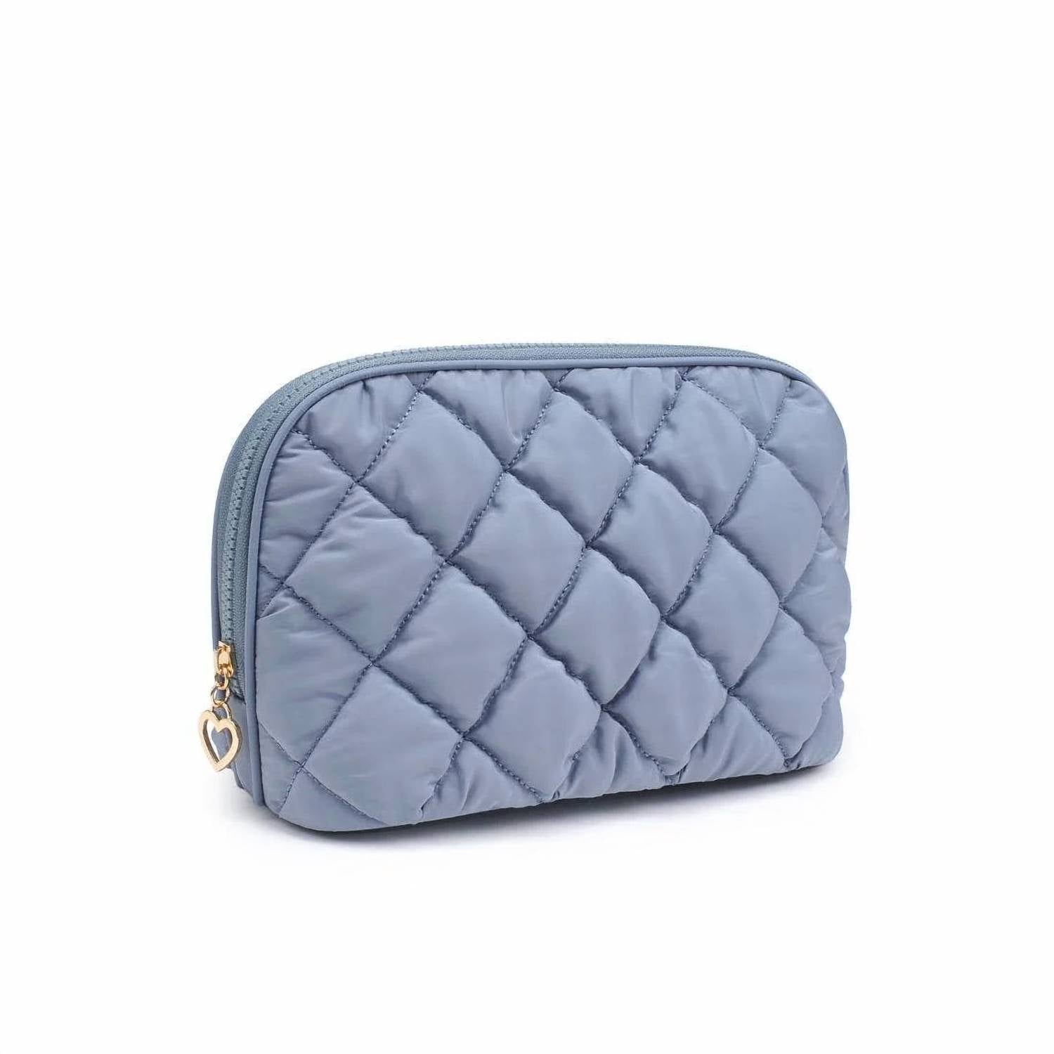 Urban Expressions - Women's Cloud Kiss Quilted Puffer Nylon Cosmetic Dome Pouch