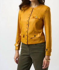 Joseph Ribkoff - Foiled Faux Suede Jacket