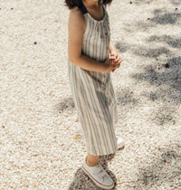 Laranjinha - Girl's Striped Dungarees