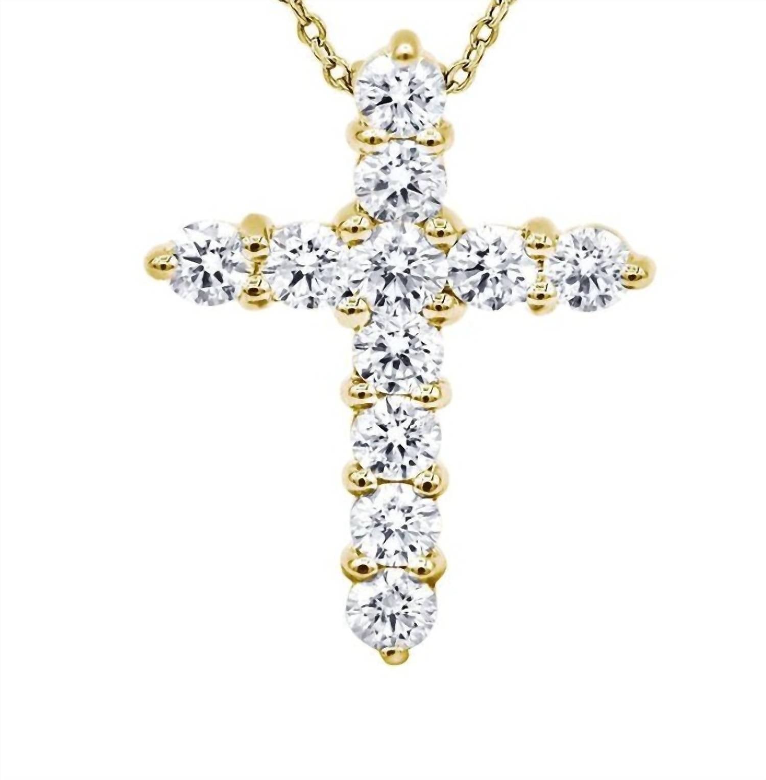 Diana M Jewels - 0.70 Ct Diamond Cross Pendant